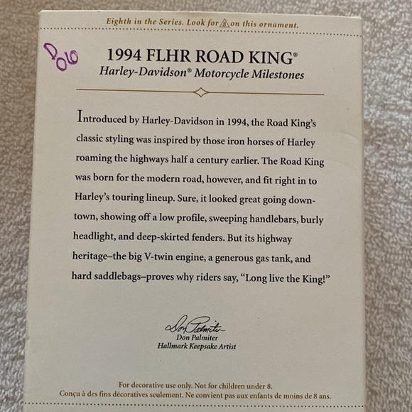 Hallmark Harley Davidson motorcycle keepsake Christmas ornaments lot of 2 - Picture 6 of 6